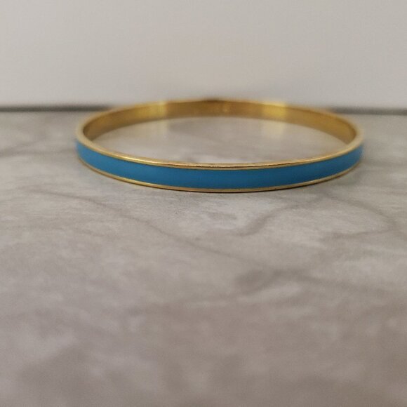 💙 Vintage Y2k 00s 2000's J. Crew Bright Spring Blue Skinny Bangle 💙 - Picture 1 of 8